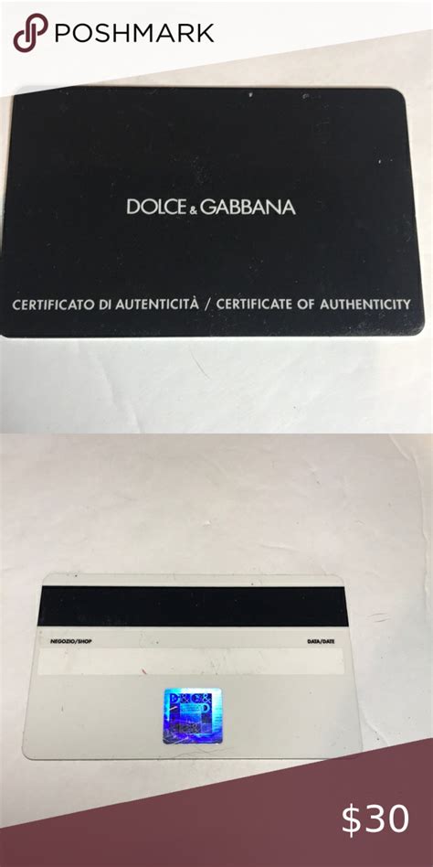 dolce gabbana certificate authenticity